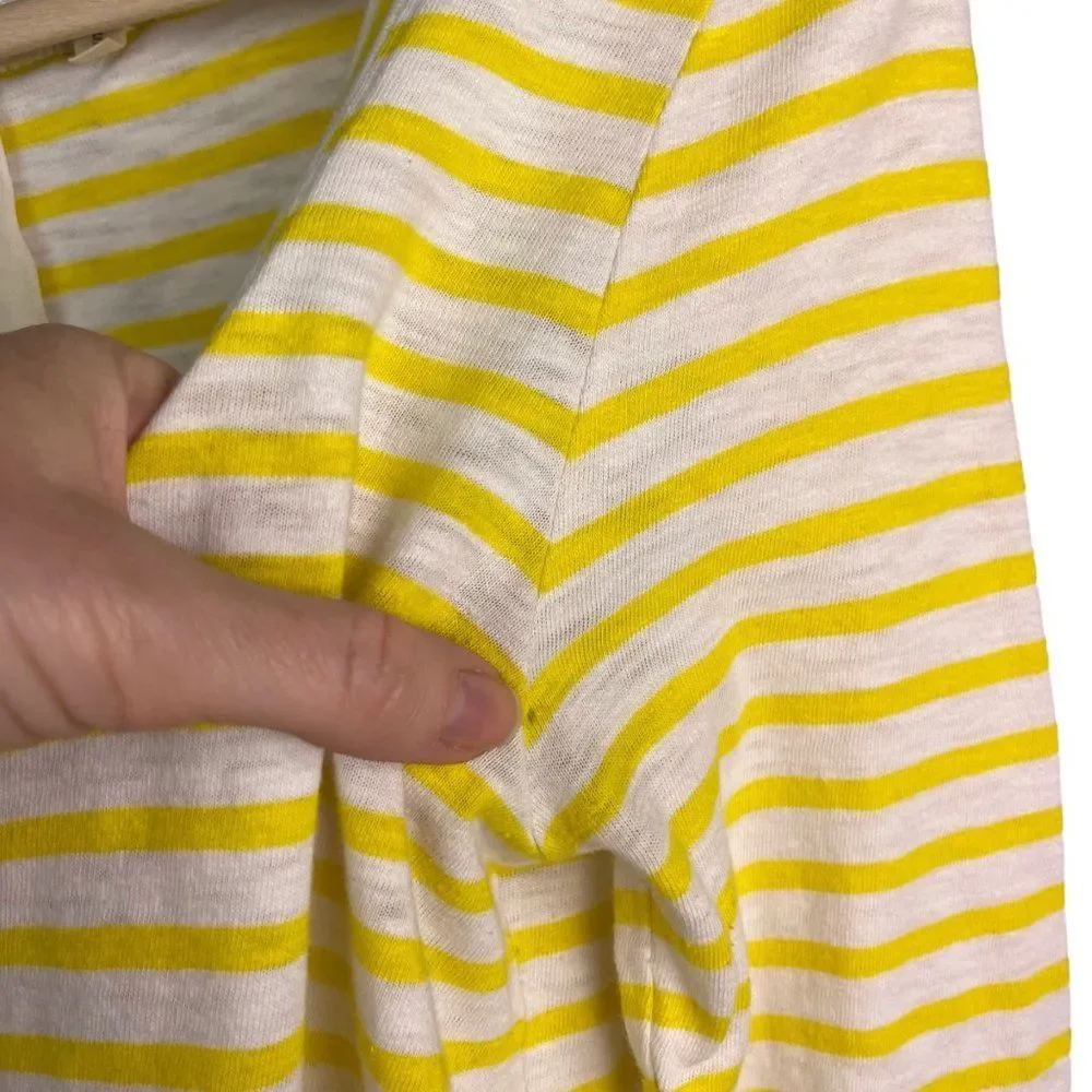 J. Crew Painter Zip Tee in Sunny Yellow Stripe